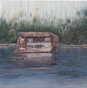 Sophie Pigeron, Melancolie1, Huile sur toile, 50x50cm